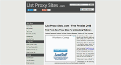 Desktop Screenshot of listproxysites.com
