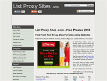 Tablet Screenshot of listproxysites.com